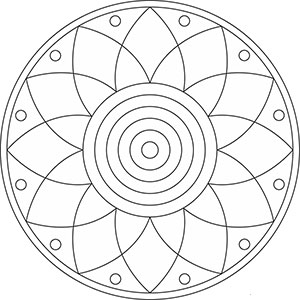 Mandala Ausmalbilder - Blumen