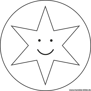 Kindermandala mit mit einem Stern