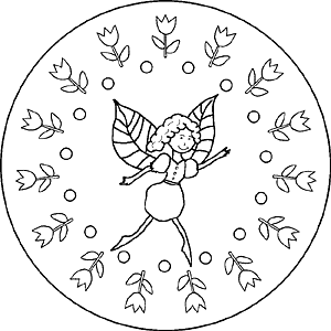 Mandala - Fee Blumen