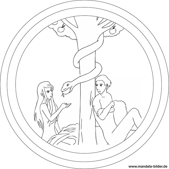 Mandala - Adam und Eva