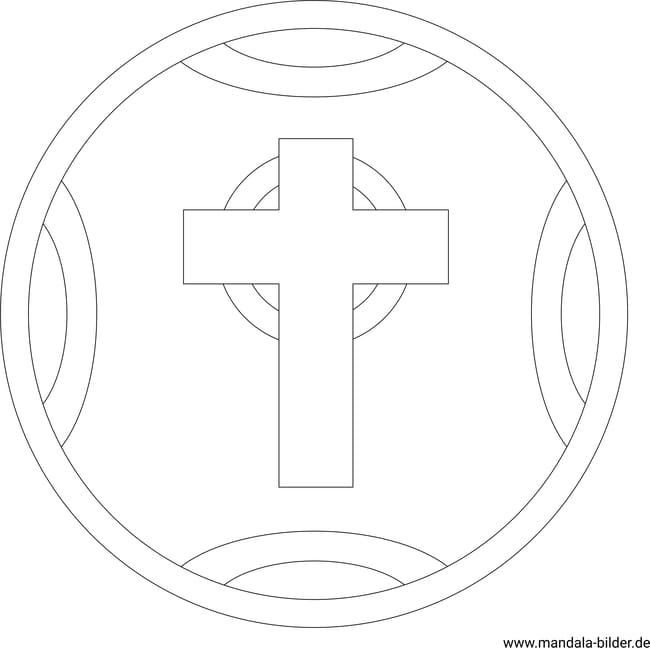 Mandala mit christlichen Symbolen