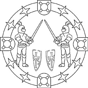 Mandala - Ritter in ihrer Rüstung