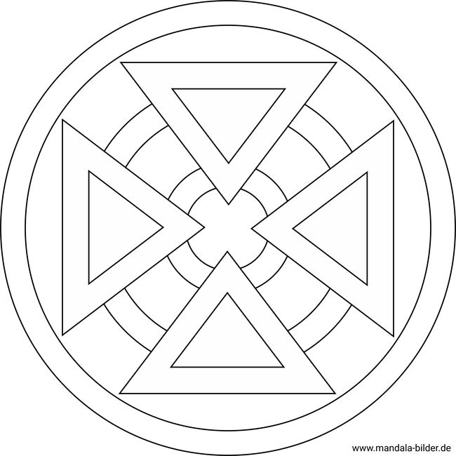 Mandala geometrische Formen mit Dreiecken