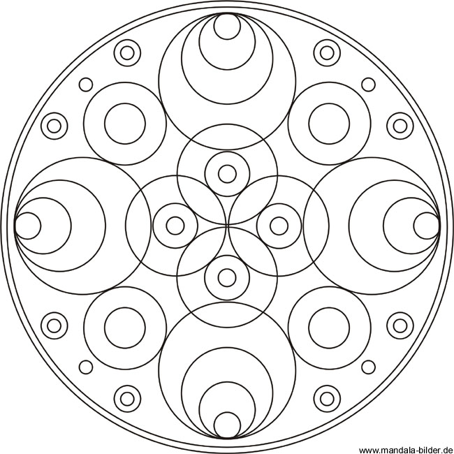 Mandala Malvorlage - Kreise
