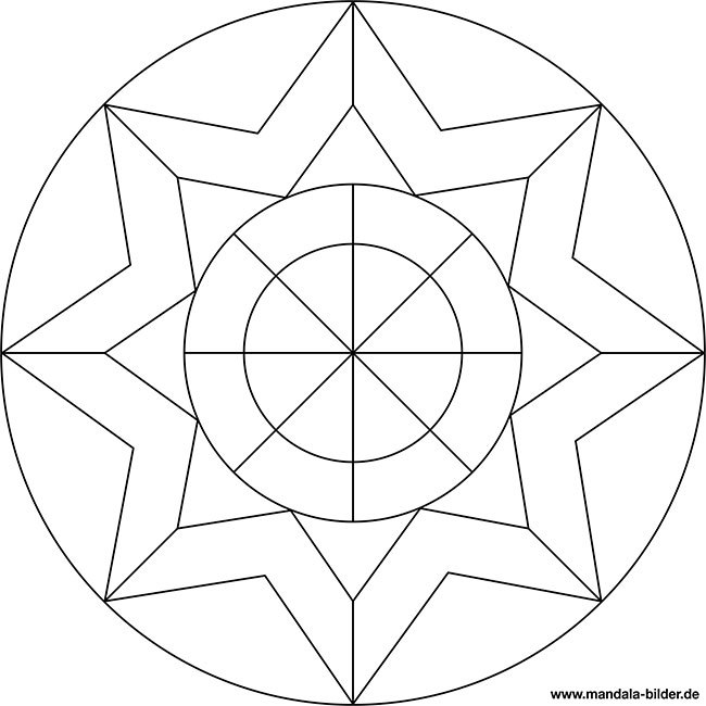 Mandala Stern Vorlage Muster
