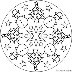 Mandala Schneemann - Weihnachten