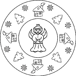 Mandala Engel - Weihnachten